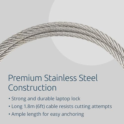 Kensington Slim NanoSaver 2.0 EQ Keyed Laptop Lock (K60630WW)