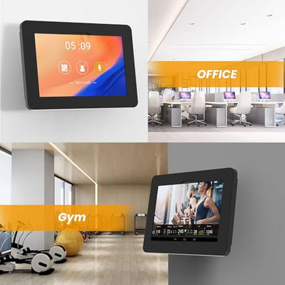 Tablet Wall Mount Compatible with Microsoft Surface Go 1 2 3 4 Anti Theft with Lock Tiltable Adjustable - BSW101BR - color: Black