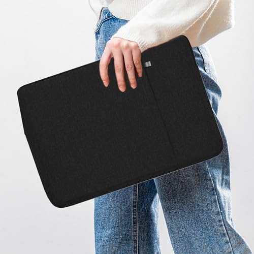 Laptop Sleeve, 15.6 inch Laptop Case, Waterproof ＆ Shockproof Bag, Protective Case Handbags with Front Pocket for 15.6 inch Notebook Black
