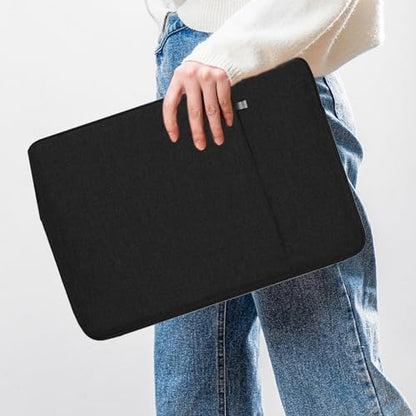 Laptop Sleeve, 15.6 inch Laptop Case, Waterproof ＆ Shockproof Bag, Protective Case Handbags with Front Pocket for 15.6 inch Notebook Black