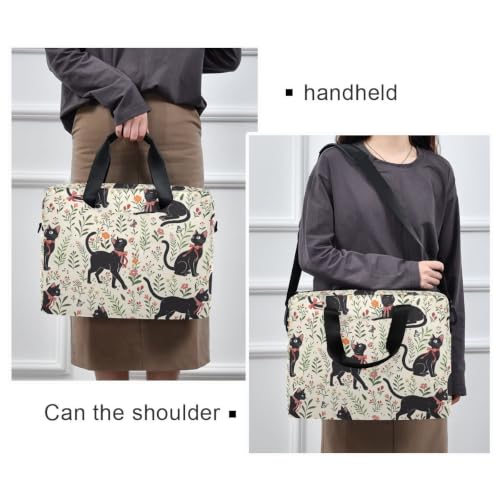 Cute Cat Laptop Case 15.6 in Computer Bag | Waterproof Laptop Briefcase Laptop Bag for Women & Men - color: Cute Cat