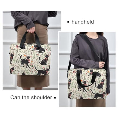 Cute Cat Laptop Case 15.6 in Computer Bag | Waterproof Laptop Briefcase Laptop Bag for Women & Men - color: Cute Cat