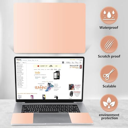 AIMSA Laptop Skin Sticker Cover Decal, 12 13 13.3 14 15 15.4 15.6 inch Laptop Vinyl Skin Sticker Cover Notebook Art Deco Protector Notebook PC, Light Orange Gradient - color: Light Orange Gradient