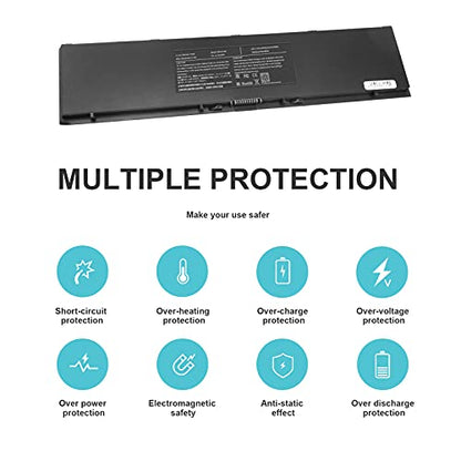 E7440 E7450 Laptop Battery for Dell Latitude 14 7000 E7440 E7450 E7420 7440 7450 PFXCR 34GKR F38HT G95J5 0G95J5 3RNFD G0G2M T19VW V8XN3 E225846 909H5 0909H5 5K1GW 451-BBFT 451-BBOG 451-BBFV 451-BBFY - size: 12.50*3.06*0.27inch E7440