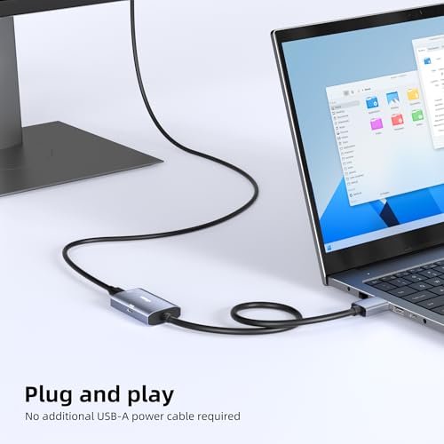 fairikabe DisplayPort to USB C Adapter 8K@30Hz 4K@144Hz, DP 1.4 to USB-C Monitor Converter with 65W PD Charging, Plug & Play for PC, Laptop, GPU, USB-C Portable Monitor (DP Alt Mode Required)