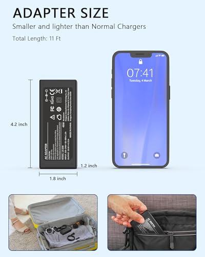65W 45W Laptop Charger Compatible with HP | for Elitebook Probook Zbook Pavilion Stream Envy, Smart Blue Tip, 19.5V 3.33A Output, Computer Power Adapter