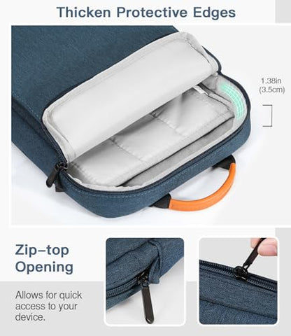 MoKo 13 Inch Tablet Sleeve Bag Carrying Case with Shoulder Strap Handle | Fits iPad Pro 13-inch M5, iPad Air 13-inch M4/M3, iPad Pro 12.9 M2/M1/M1 and Galaxy Tab S8+/S9+ 12.4, Indigo - color: Indigo, size: 12.9 inch