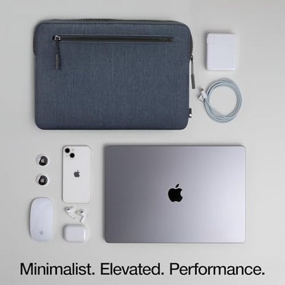Incase Compact Laptop Sleeve with Woolenex - 14" MacBook/Laptop and iPad/Tablet Sleeve, Computer Case and Cover, Lightweight, Weather Resistant, with Slip Pocket for Accessories - Heather Navy - color: Heather Navy