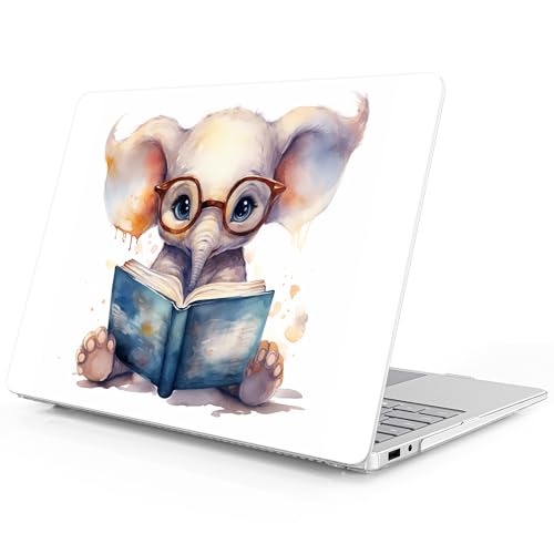 Mektron Printed Case for 2025 Microsoft Surface Laptop Windows 11 Copilot+ PC Surface Laptop 13 inch Touchscreen Display Cover Fits Model 2095, Cute Elephant C342 - color: Cute Elephant C342