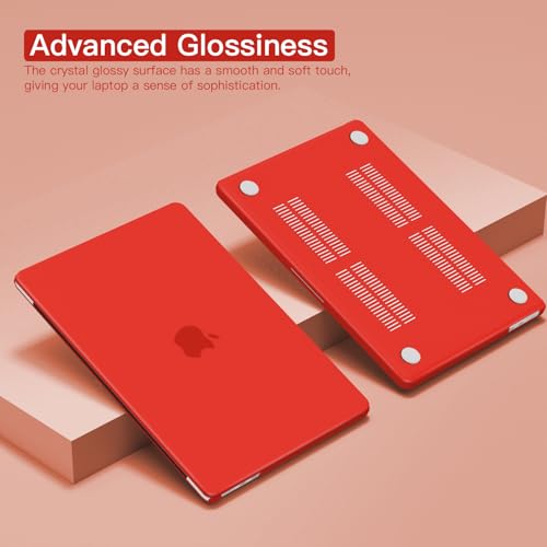 CISSOOK Compatible with MacBook Pro 14 inch Case 2026-2021, Hard Shell Case Keyboard Cover Screen Protector for MacBook Pro 14 M1 M2 M3 M4 M5 Chip, Matte Red - color: Matte Red