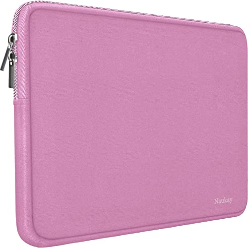 14 Inch Laptop Sleeve, Resistant Neoprene Laptop Sleeve/Notebook Computer Pocket Case/Tablet Briefcase Carrying Bag for 14 inch HP, Lenovo, Asus Notebook, Ultrabook, Pink - color: pink, size: 14 inch