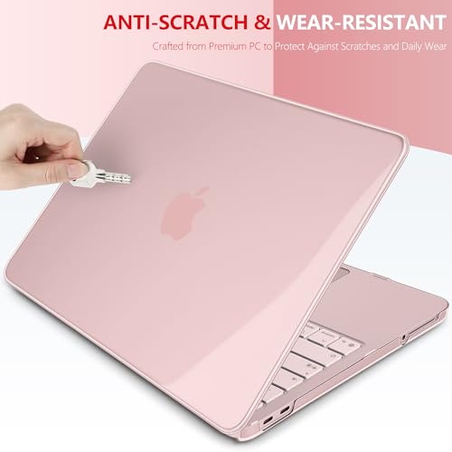 Batianda CrystalAir Case for MacBook Neo 13 Inch 2026, Crystal Blush | 4-in-1 Bundle Ultra Clear Slim Hard Shell, Lightweight Everyday Protection for MacBook Neo 13 Inch 2026 Model A3404 - color: Crystal Blush