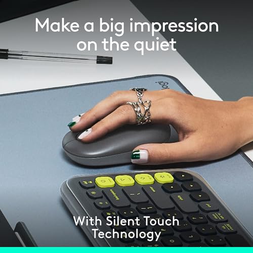Logitech POP Mouse, Compact and Portable Wireless Bluetooth - Graphite | Compact, portable, programmable buttons, quiet clicks, easy-switch for up to 3 devices, laptop, tablet, PC - color: Graphite
