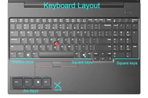 Keyboard Skin Compatible for 2025-2022 Lenovo ThinkPad E16 L16 T16 P16 P16v P16s 16 inch, Thinkpad L15 Gen 4/3 15.6" (Not Compatible for Thinkpad Z16, L15 Gen 2/1) (Pink) - color: Pink