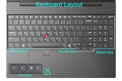 Keyboard Skin Compatible for 2025-2022 Lenovo ThinkPad E16 L16 T16 P16 P16v P16s 16 inch, Thinkpad L15 Gen 4/3 15.6" (Not Compatible for Thinkpad Z16, L15 Gen 2/1) (White) - color: White
