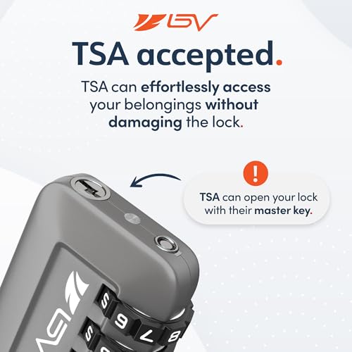 TSA Accepted Luggage Travel Lock, Set-Your-Own Combination Lock for School Gym Locker, Luggage Suitcase Baggage Locks, Filing Cabinets, Toolbox, Case (Slate Gray, 4 Pack) - color: Slate Gray 4-Pack