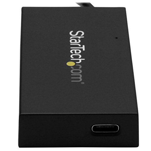 StarTech 4-Port USB-A Hub 5Gbps, 3x USB-A 1x USB-C, TAA (HB30A3A1CSFS) | SuperSpeed USB 3.0, Bus or self-powered, BC 1.2 charging to 12W per port, 20W total, Portable aluminum