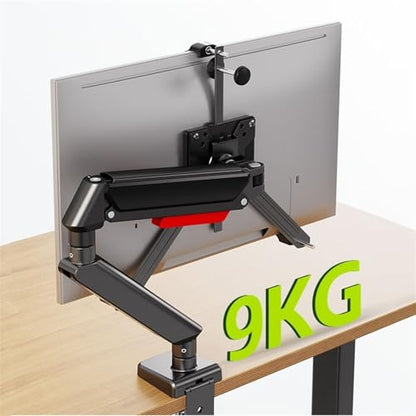 Monitor Stand Single Monitor Mount Arm with Mounting Adaptor Brackets, Fit Max 32”Screens Without Mounting Holes, Adjustable Gas Spring Single Monitor Desk Mount Monitor Stand Desk arm