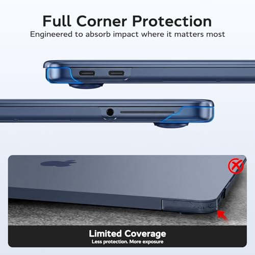 B BELK for MacBook Neo Case 13 inch 2026 | (A18 Pro, Model A3404) | 1:1 Precision Fit | Official Indigo Clear | Matte Hard Shell Case | Scratch & Fingerprint Resistant for New MacBook Neo 13 inch Case - color: Indigo Clear