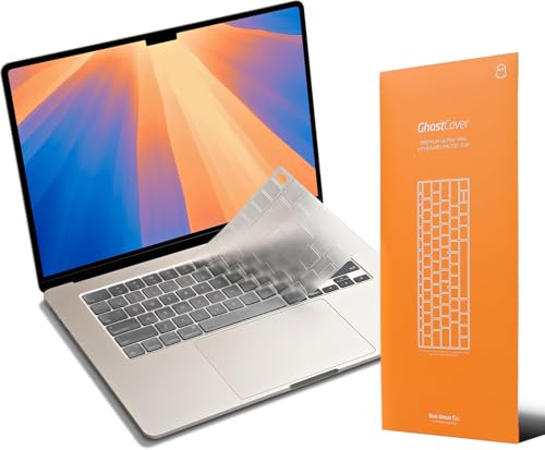 GhostCover FlexType Premium Keyboard Protector for High-Performance Typing, Compatible with 2021-2026 MacBook Pro 14/16 MacBook Air 13/15 M5-M1 Pro/Max MacBook Neo Touch ID, US Keyboard Layout, Clear - color: Clear