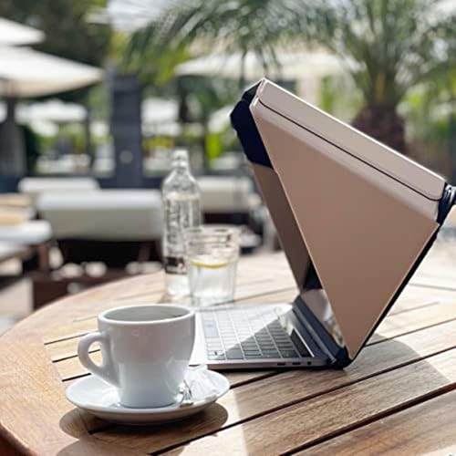 4-in-1 Laptop Screen Shade – Original Lux Hood – Sun, Privacy, Heat & Contrast Protection, Freestanding with Pocket, Fits 15–16” MacBook & PC, Patented, Beige | PHILBERT Danish Design - color: Beige, size: 15-16in