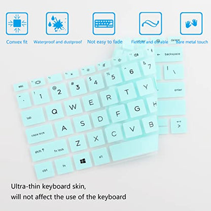 2-Pack Keyboard Cover for 13.3" HP EliteBook 430 G8/EliteBook 630 G8 G9 G10, EliteBook X360 435 G8 G9, EliteBook X360 830 835 G7 G8 13.3 inch Laptop US Layout Keyboard(NOT FIT 830 835 G9 G10) - color: HotBlue+Clear