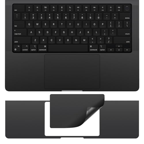 CaseBuy Palm Rest Protector Vinyl Skin Sticker for 2026-2023 MacBook Pro 14 inch M5 M4 M3 Pro/Max A3426 A3427 A3434 A2918 A2992 A3401 A3112 with Touch-ID Scratch-Resistant Keyboard Cover -Space Black - color: Space Black, size: MacBook Pro 14" (2021-2026)
