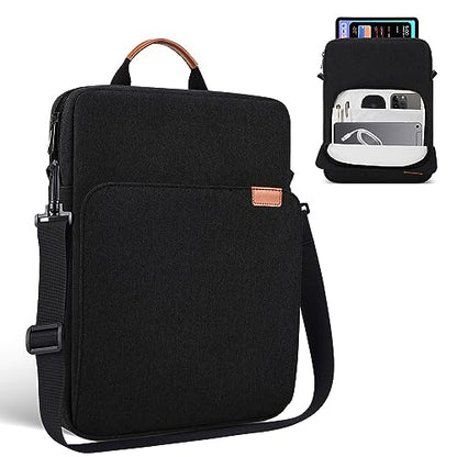 13 inch iPad Sleeve Carrying Bag for 13 inch iPad Pro M5 & Air M4/M3 2026, iPad Pro 12.9, 13.8" Surface Laptop 7th, Padded Trave Tablet Case with Shoulder Strap, Black - color: Black, size: 12.9-14 inch