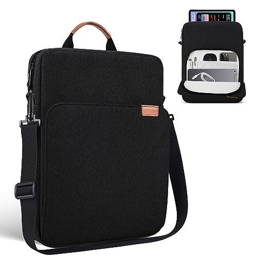 13 inch iPad Sleeve Carrying Bag for 13 inch iPad Pro M5 & Air M4/M3 2026, iPad Pro 12.9, 13.8" Surface Laptop 7th, Padded Trave Tablet Case with Shoulder Strap, Black - color: Black, size: 12.9-14 inch