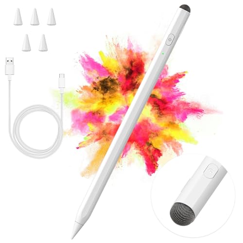 KARFUN 2 in 1 Stylus Pen for iPad Fast Charge | 2-in-1 Active Stylus Pen, Fast Charge for iPad 10 Gen, for Pro 11/12.9", Air 3/4/5, mini 5/6, iPad 6/7/8/9/10
