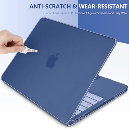 Batianda CrystalMist Case for MacBook Neo 13 Inch 2026, Frosted Indigo | 4-in-1 Bundle Official Color Matched, Frosted Translucent Shell, Anti-Fingerprint Matte Finish, Slim Lightweight Protection - color: Matte Indigo