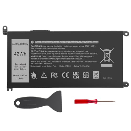 TREE.NB YRDD6 1VX1H Battery for Dell Inspiron 5481 5482 5485 5491 5591 7586 3310 2-in-1 3493 3582 3583 3584 3593 3793 5480 5482 5485 5491 5493 5585 5590 5593 5594 5598 VM732 P75F 01VX1H 11.4V/42Wh - size: ‎YRDD6
