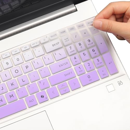 Keyboard Cover for HP Laptop 15.6" 15-fc 15-fd 15z-fc000 15-fc0245dx 15-fc0025dx 15-fc0093dx 15-fc0099nr 15-fc0010nr 15-fc0307dx 15-fc0146dx 15-fc0047wm 15-fc0025dx 15-fc0041wm 15-fc0081nr 15-fc0037wm - color: OmbrePurple