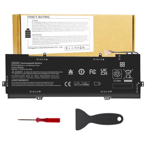 KB06XL 902499-856 902499-855 902401-2C1 Battery for HP Spectre X360 15-BL012DX 15-BL112DX 15-BL0XX 15T-BL000 15T-BL100 15-BL075NR 15-BL152NR 15-BL000 15-BL000NA 15-BL030NG BL112DX HSTNN-DB7R TPN-Q17 - size: 12.76*4.06*0.2inch KB06XL
