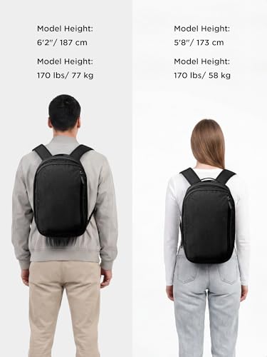 ALPAKA Metro Backpack 12L Compact Laptop Backpack Black | Laptop Sleeve Fits 14-inch Laptop, Internal Water Bottle pocket for Men and Women, Weatherproof Fabric Axoflux 300D - color: Black-axoflux 400d
