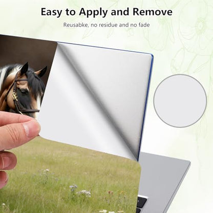 Laptop Skin Sticker Decal, Universal Reusable Vinyl Laptop Cover for 12" 13" 13.3" 14" 15" 15.4" 15.6" Notebook PC, Reusable Waterproof Scratch-Resistant with 2 Wrist Pads,Beautiful Horse Animal - color: Beautiful Horse Animal