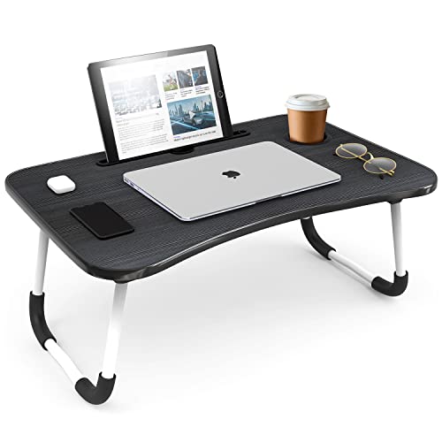 Laptop Bed Tray Table, Adjustable Laptop Stand, Portable Lap Desks with Foldable Legs, Reading Desk for Sofa Couch Floor - Large - size: Standard Large