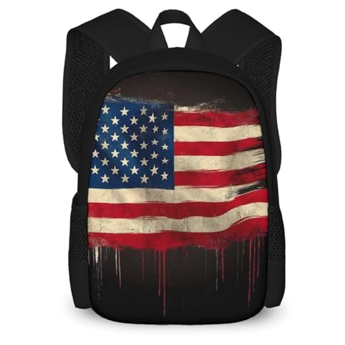 Fashion Computer Bag, Durable Travel Laptop Backpack, Water Resistant College Bag For Women Men American Flag Art - color: Color561