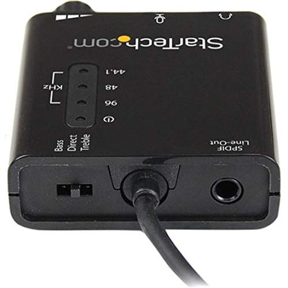 StarTech.com USB Sound Card w/ SPDIF Digital Audio & Stereo Mic – External Sound Card for Laptop or PC – SPDIF Output (ICUSBAUDIO2D),Black 0.6" x 1.8" | With SPDIF Digital Audio & Stereo Mic, External Sound Card for Laptop or PC
