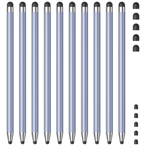 Stylus (10Pcs), Stylus Pen for Touchscreen, High Precision and Sensitivity Stylus Pen for iPad/iPhone/Samsung/Android Smartphone and Tablets, Compatible with All Capacitive Touch Screen (Blue) - color: Blue