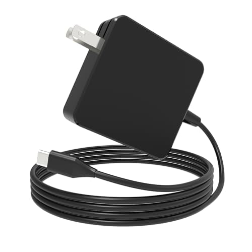 65W USB C Laptop Charger Compatible with Asus Zenbook, HP Envy, Lenovo Thinkpad, Dell Latitude, Samsung Acer Chroebook Type C Fast Charging Computer Power Cord AC Adapter
