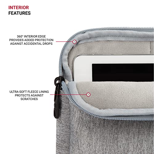 SwissGear Padded Zippered Laptop Sleeve, Micro-Twill Laptop Case with Zippered Front Compartment & Fleece Lining - color: Light Gray Heather, size: 13-Inch