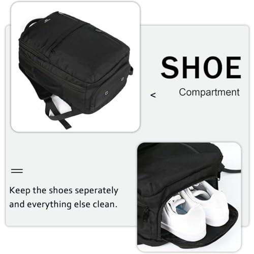 MATEIN Extra Large 45L Travel Backpack, Airline Approved 18 Inch Backpack | Shoe Compartment, Water Resistant, College Luggage Backpack, Casual Daypack, Overnight Weekender Travel Bag, Black - color: Black, size: XX-Large