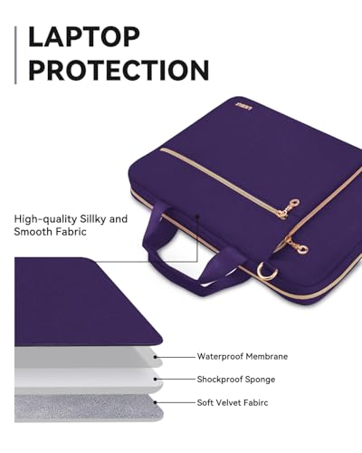 Laptop Bag Case for Women Men Messenger Briefcase Bag, 17 17.3 Inch | Compatible with HP OmniBook Envy Omen Pavilion/Dell Inspiron Precision/LG Gram/Yoga ThinkPad, Carrying Bag 18 inch, Violet - color: Violet, size: 17.3 inch