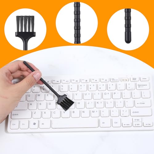10 PCS Mini Keyboard Cleaning Brushes Kit, Anti-Static Electronic Dust Cleaning Brushes with PP Bristles, for Computer Keyboard, Motherboard, Camera, Small Space