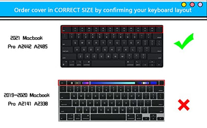 HRH Keyboard Cover Skin EU for MacBook Air 13”15"(M5-M2)&Pro 14”16"(M5-M1) | Arabic,Black,2026-2021,A3426 A3427 A3434 A2992 A2918,Neo 13"A18,Precise Fit,Dust Proof,Waterproof,Durable,Keyboard Accessory - color: Arabic