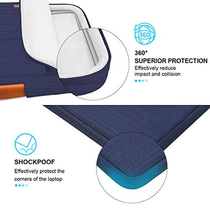 Lacdo 360° Protective Laptop Sleeve Case for 15 inch New MacBook Air M5/A3448 (2026), M4 A3241 2025, M3 A3114, M2 A2941 2024-2023, 15 inch MacBook Pro A1990 A1707, Computer Bag, Water-Resistant, Blue - color: Blue, size: New MacBook Air 15 Inch