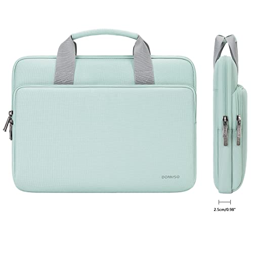 DOMISO 14 inch Laptop Case Sleeve Protective Cover Compatible with MacBook Air 15 M4 M3 M2,MacBook Pro,14-15 inch HP Dell ASUS Lenovo Chromebook,Waterproof Computer Bag with Handle,Mint Green - color: Mint Green, size: 14 inch