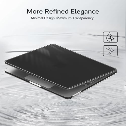 B BELK for MacBook Neo Case 13 inch 2026 Release Model A3404, Crystal Black | Scratch Resistant Protective Hard Shell for Mac Neo Case with Keyboard Cover & Screen Protector, Lightweight, Easy Snap-On - color: Crystal Black