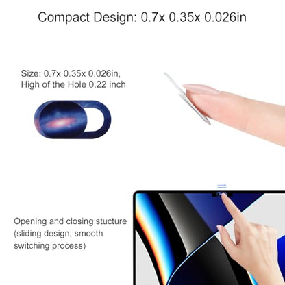 Camera Cover Slide, Colorful Space, 8 Packs | Webcam Cover, Ultra Thin Sticker, Privacy Protector, Fit MacBook Pro, iMac, iPad Pro, Laptop, Tablet - color: Colorful Space ( 8S )